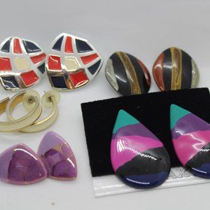 (5) fun pairs of New/Old stock pierced earrings